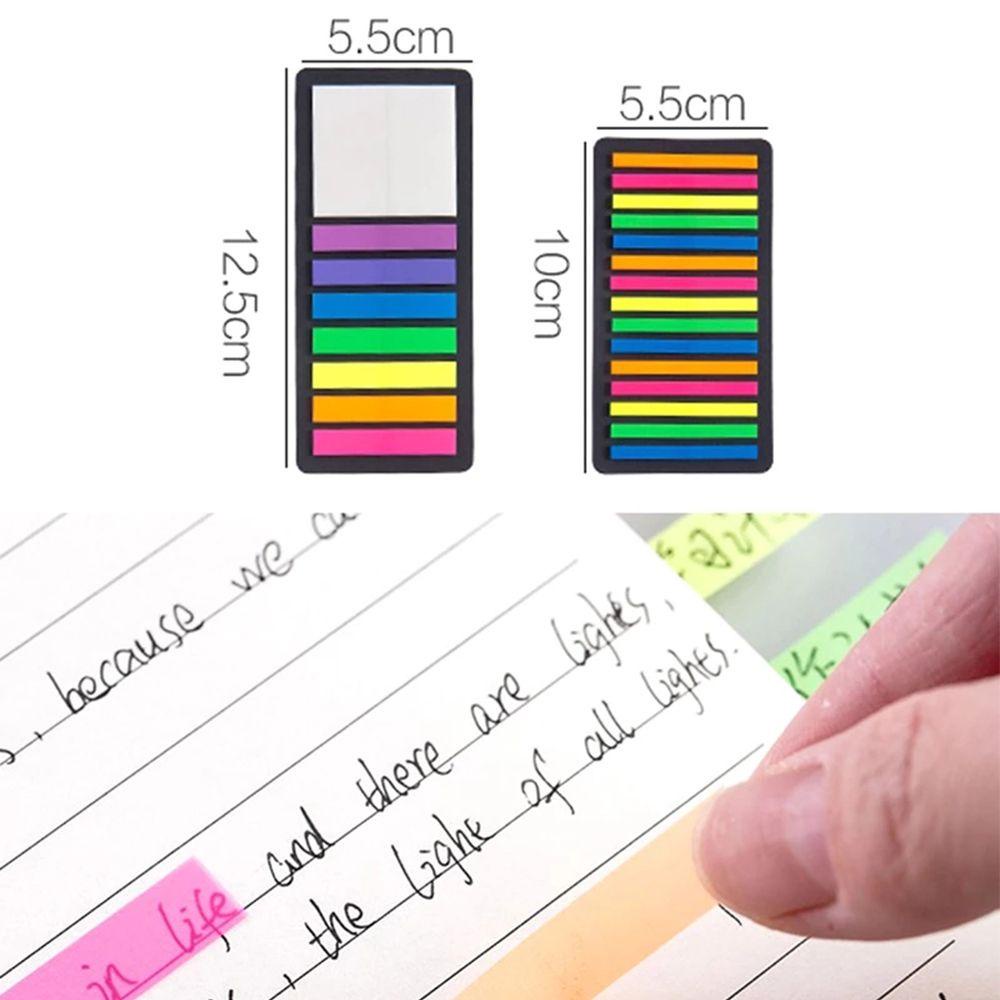 Top160/300pcs Index Tabs Anak Neon Sekolah Stiker Warna