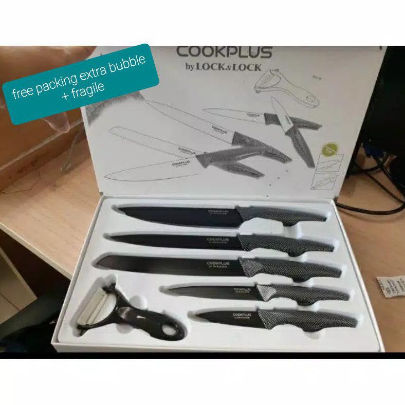 {BISA COD} PISAU SET / KNIFE SET BLACK LOCK & LOCK ISI 6 Pisau LOCK N LOCK TERBAIK [Kode 1|Kode
