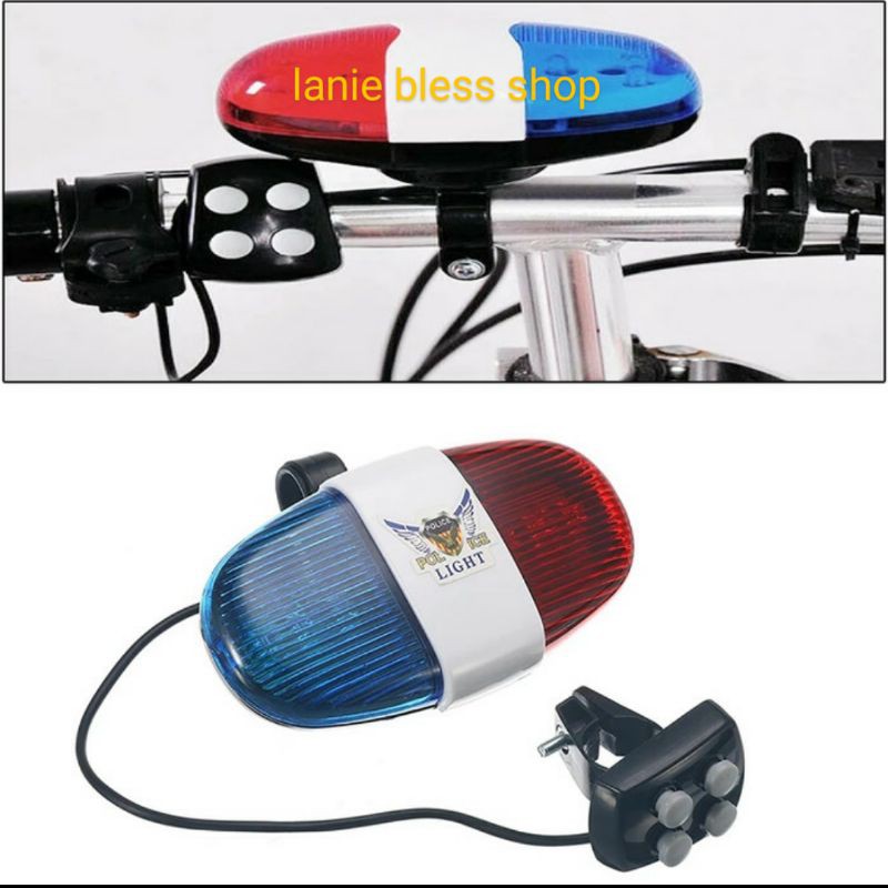 klakson lampu sepeda LED sirine. bel lampu sepeda
