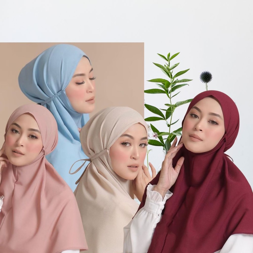 [COD][GROSIR] Bergo Maryam Diamond Jumbo Tali / Khimar / Hijab Instan / Jilbab Syari