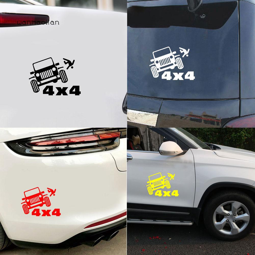 Ake4x4 Stiker Reflektif Motif Print Lucu Untuk Dekorasi Jendela