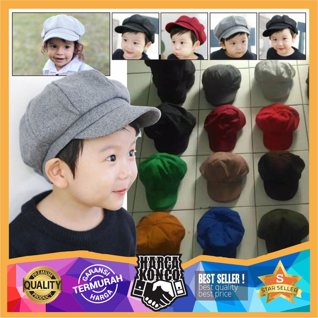 Topi Apolo Anak / Apollo Anak / Apolo Bayi / APOLLO BAYI Topi Bayi / NEWSBOY HAT harga konco GROSIR