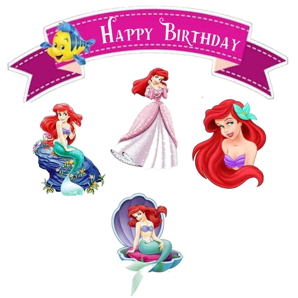

TOPPER CAKE ULANG TAHUN / HIASAN KUE ARIEL PRINCESS