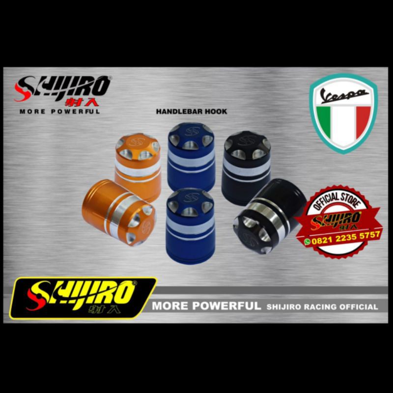 Handlebar Hook/Jalu stang CNC Vespa matic SHIJIRO Racing