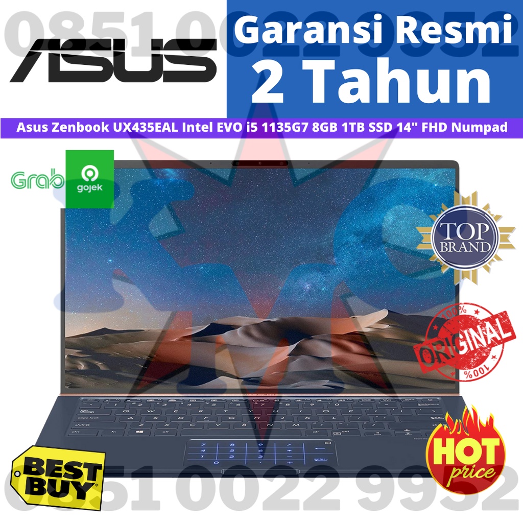 Asus Zenbook UX435EAL Intel EVO i5 1135G7 8GB 1TB SSD 14&quot; FHD Numpad