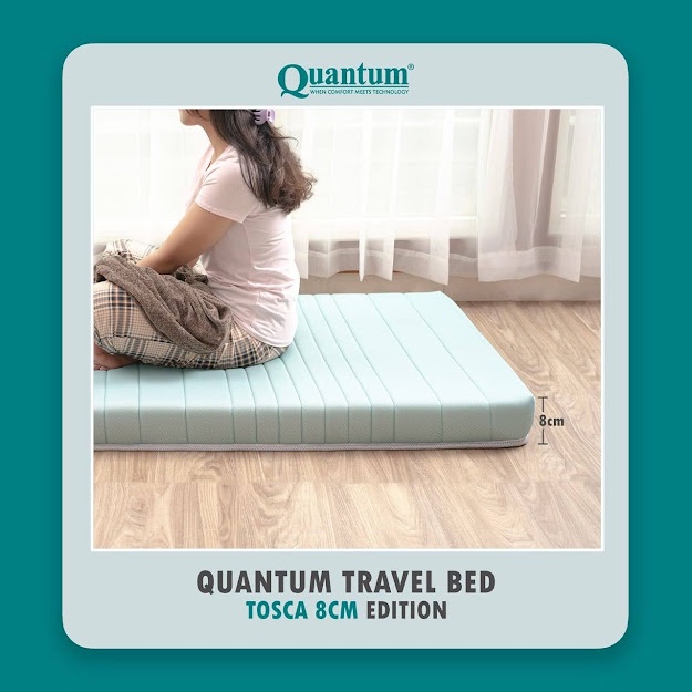 Quantum Travel Bed Kasur Lantai Lipat Gulung Piknik 80x190 cm