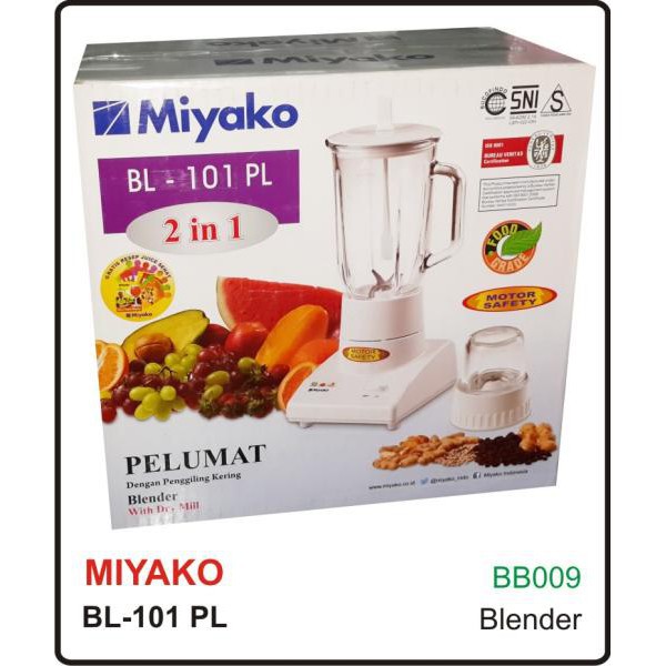 Miyako BL-101PL Blender Plastik 1L (2in1)