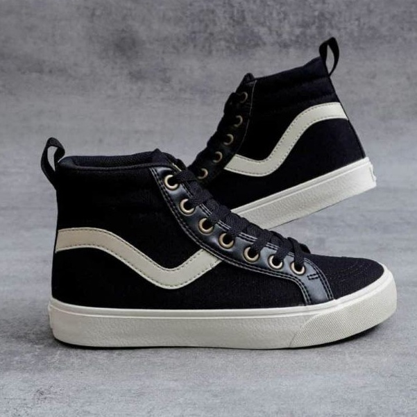 Ventela Republic high hitam putih original