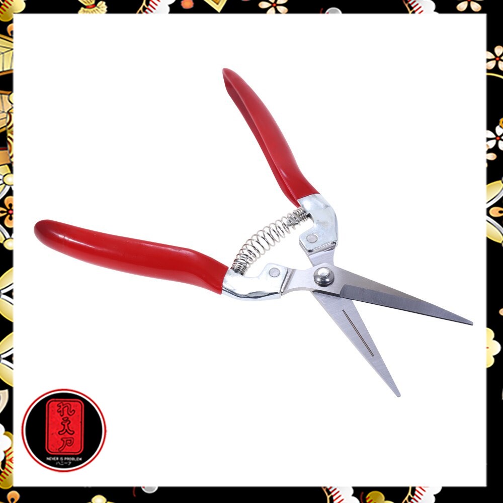 QIAOEN Gunting Taman Ranting Tumbuhan Bunga Garden Pruning Shear Scissors - SK-6 - Red