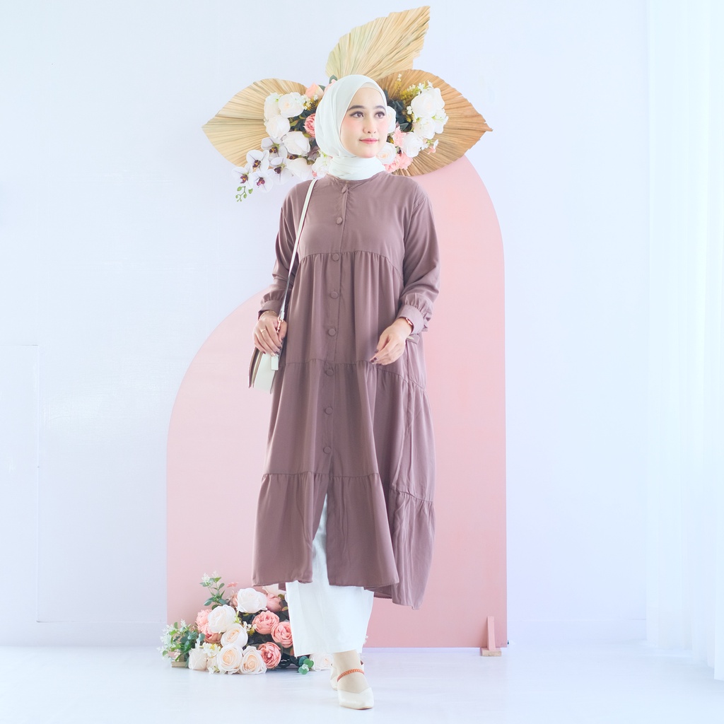 (MSB) GAMIS MIDI RAINBOW DAILY FULL KANCING BUSUI DRESS WOLFIS