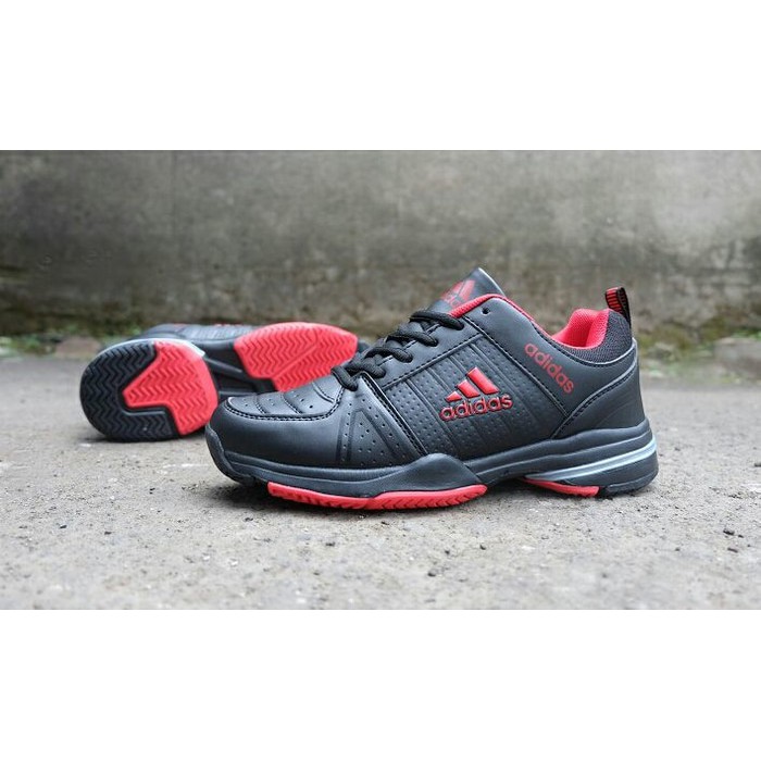 sepatu pria adidas tenis made in vietnam black red