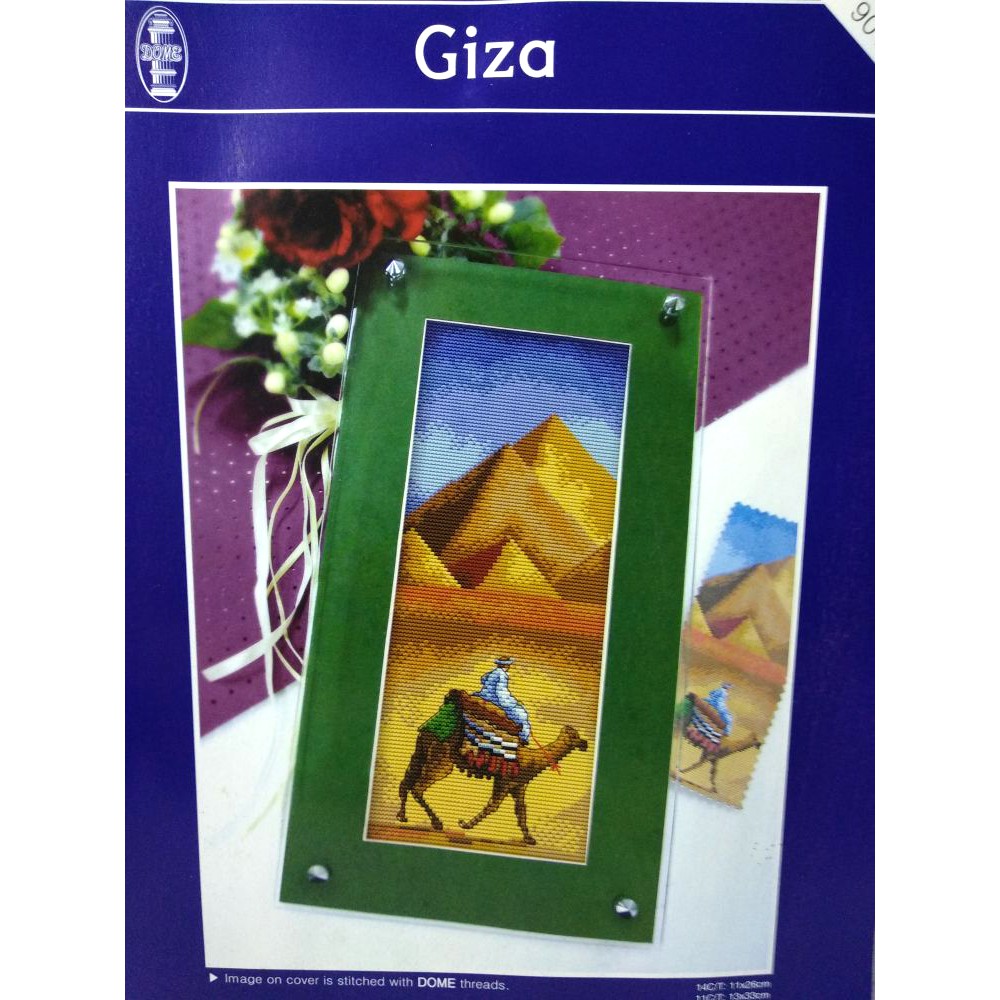DISKON Paket DIY Craft Sulam Kristik DOME 90102 Pemandangan Gurun Giza Piramida Unta Nature