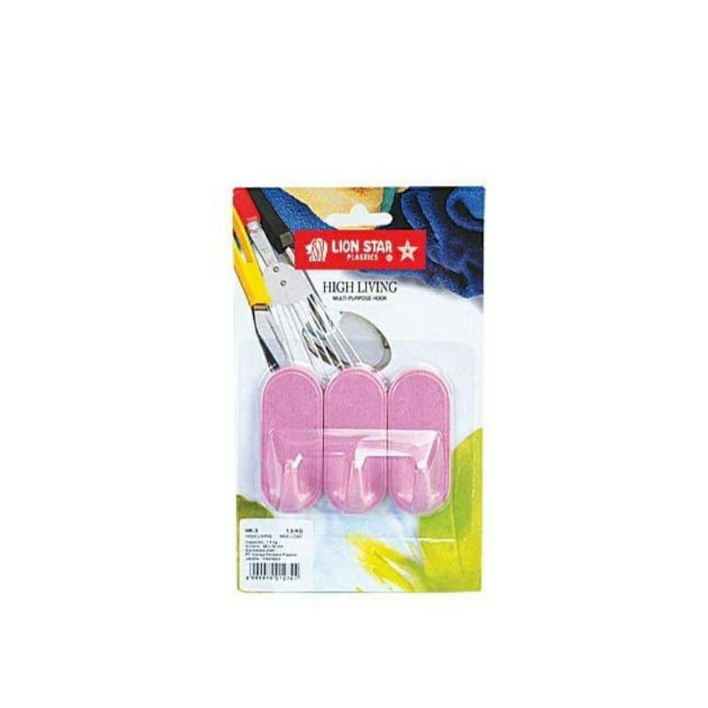 GANTUNGAN TEMPEL LION STAR ISI 3 PCS BESAR/GANTUNGAN HOOK/TEMPELAN DINDING