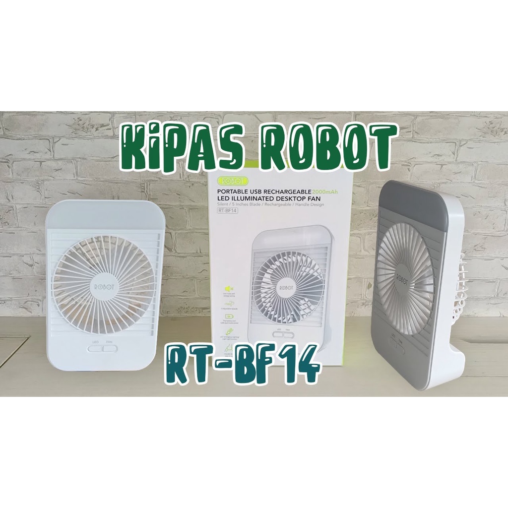 GARANSI 1 TAHUN KIPAS ANGIN ROBOT RT BF14 PORTABEL DEKSTOP