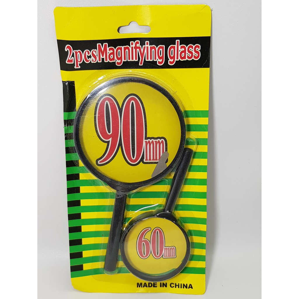 2 pc Kaca Pembesar 90mm &amp; 60mm ( loupe, Magnifying , magnifier lens )