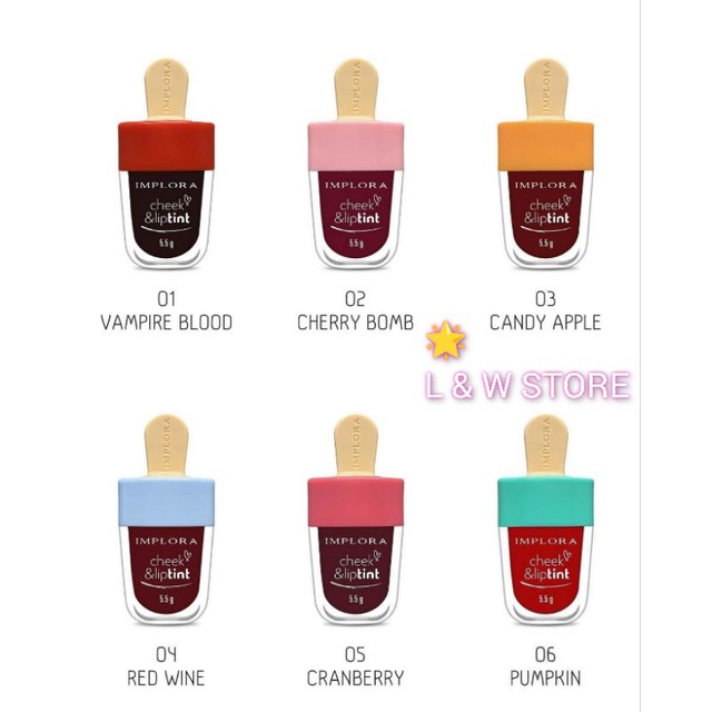 Implora Cheek &amp; Lip tint/ Lip Tint IMPLORA/100% Original