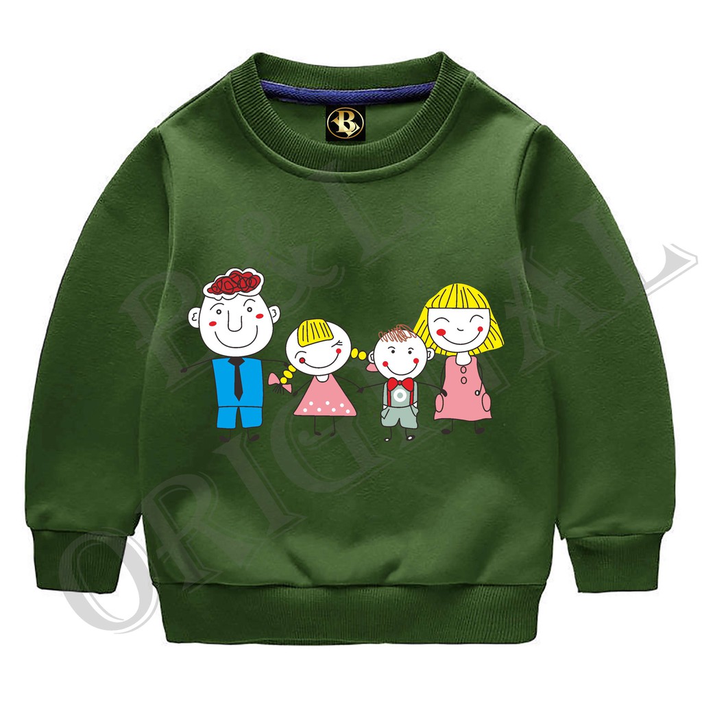 BS//COD//BAJU KAOS ANAK ANAK FAMILY/TANGAN PANJANG GOOD QUALITY