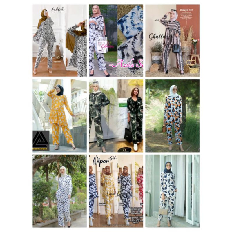 (1KG MUAT 5PCS) DAILY SET RAYON SERIES // HOMEY SET // PAJAMAS SET RAYON