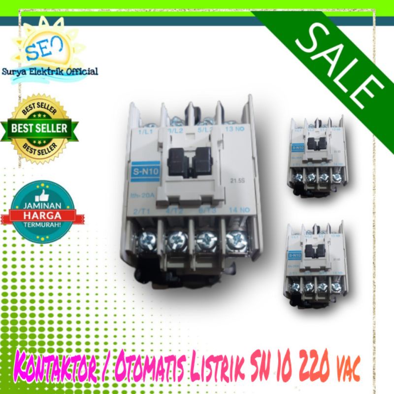 Kontaktor / Otomatis listrik sn 10 220 vac 20 a