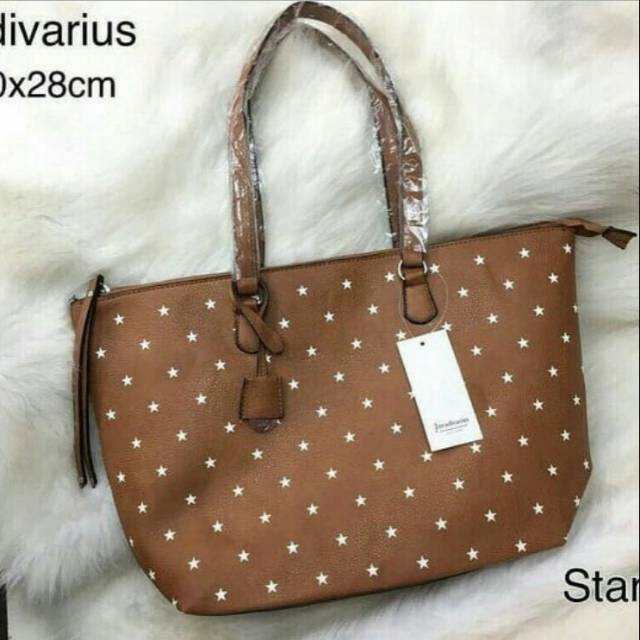 Stradivarius Polkadot Camel Bag Original