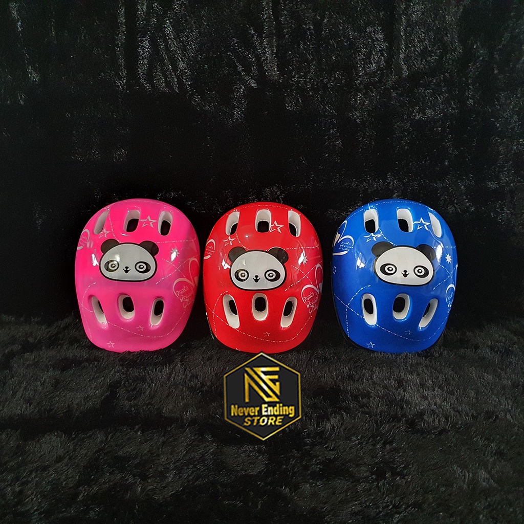 Paket Helm &amp; Dekker Sepatu Roda Anak Scooter Sepeda Skates Basic Protector