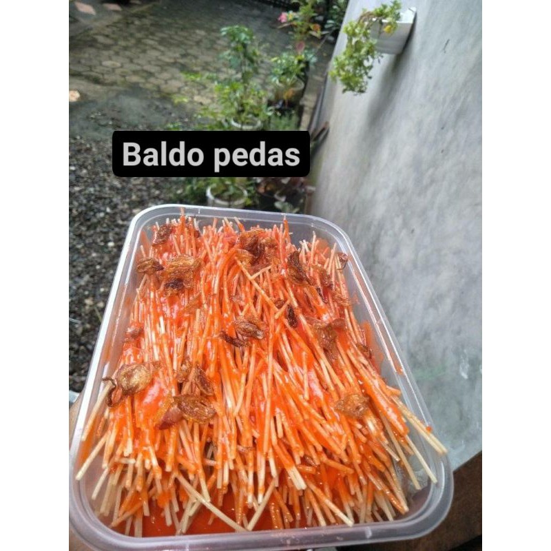 Jajanan Cemilan Mie Lidi Cetar Gepeng Bumbu Basah Pedas Box