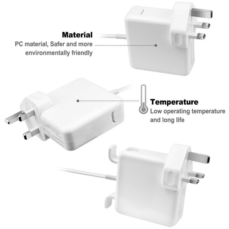 Adapter Charger Power AC 45W 60W 85W Bentuk T Untuk Laptop Mac