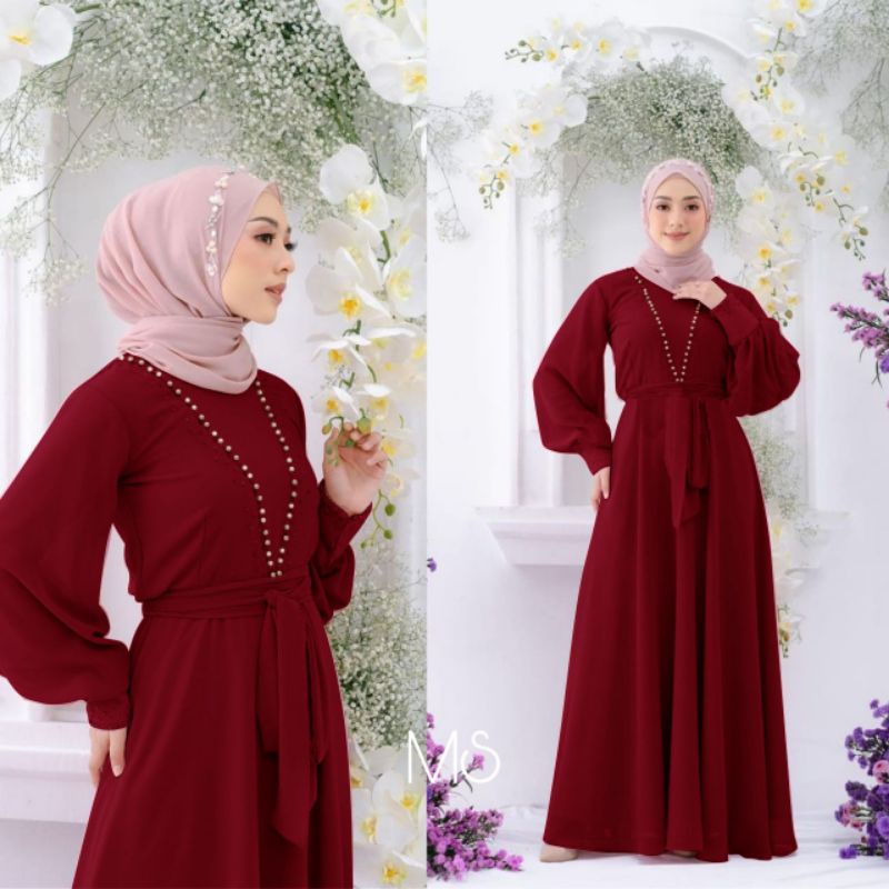 MAXY DEOLINDA, MOSCREPE, GAMIS HIJAB MUSLIM, DRESS MAXY