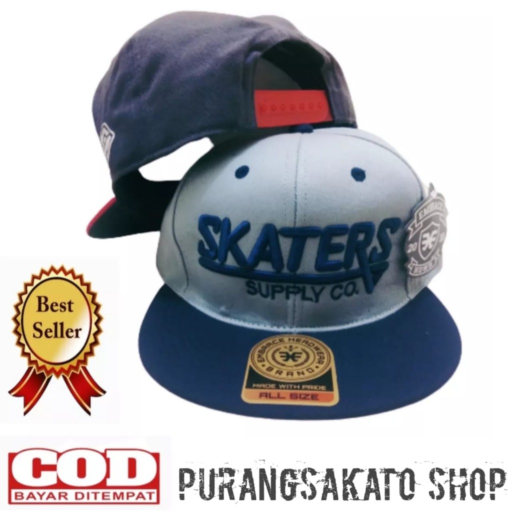 Topi Hip Hop Snapback kekinian SKATERS Cloting Bordir