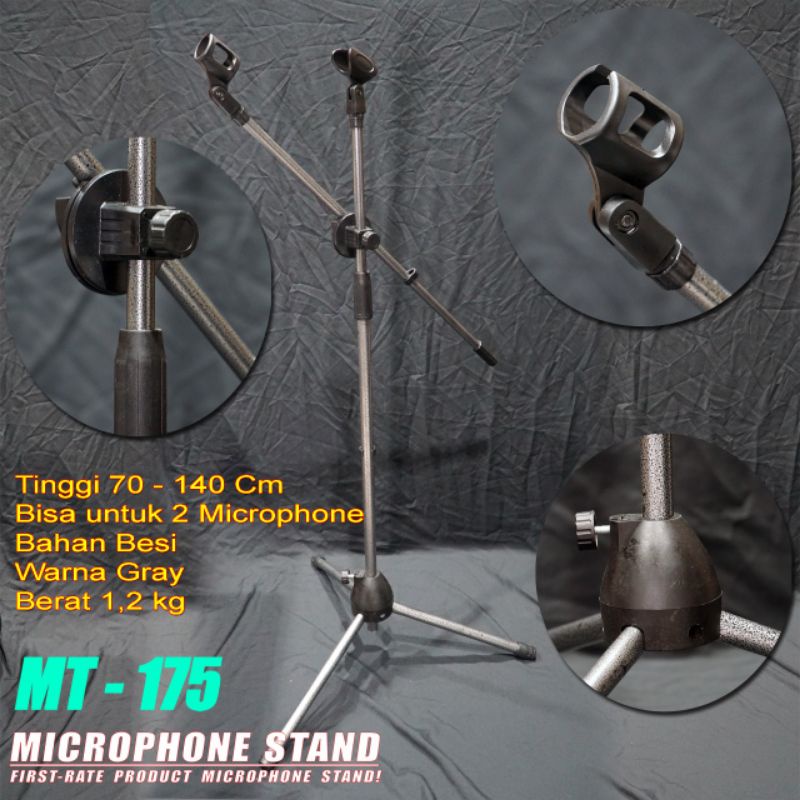 Stand mic lantai kaki 3  tripot mic kualitas bahan bagus