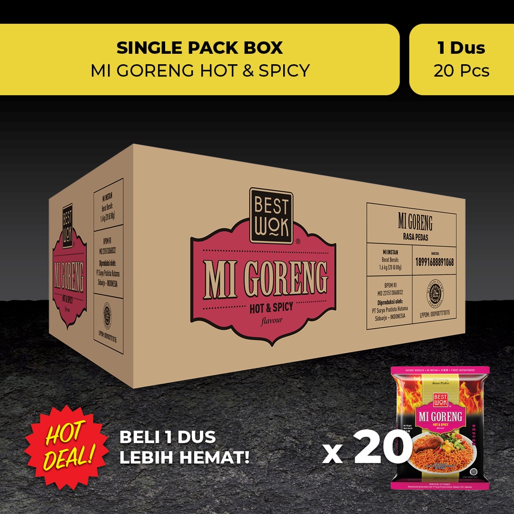 

Best Wok Mi Goreng Hot & Spicy Dus 20 pcs