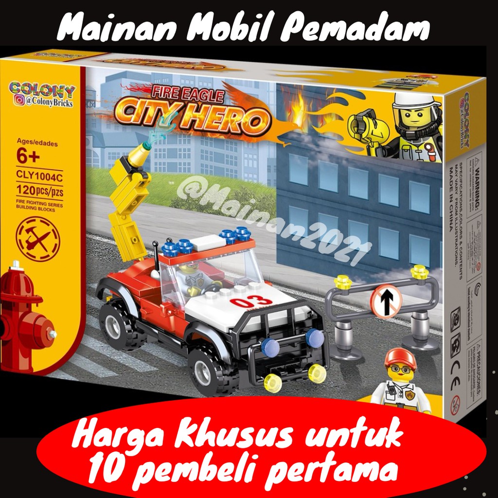 Lego City Mobil Pemadam Kebakaran Fire Mainan Anak ber SNI