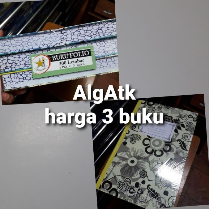 

Buku Folio Isi 300 Lembar. 1 Pack Isi 3 Buku.