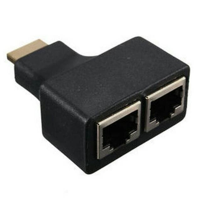 Hdmi extender lan double 30m cat 5e 6 1080p hdcp for Dvd ps3 stb - Hdtv to rj45 double 30 meter