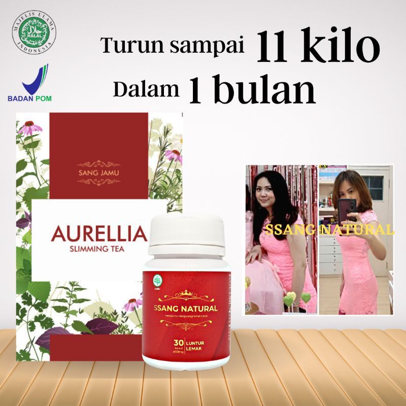 JLL AST JAMU LUNTUR LEMAK AURELLIA SLIMMING TEA SSANG NATURAL EX SANG JAMU