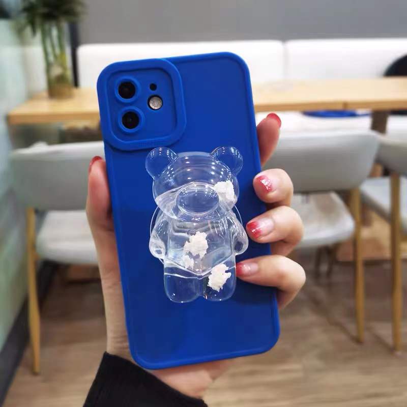 Cartoon Colorful Clear Bear Phone Braceket Phone Grip Lazy Desktop Phone Holder