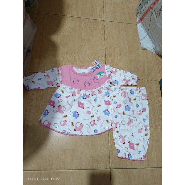 Baju tidur babydoll bayi 6-12 bulan