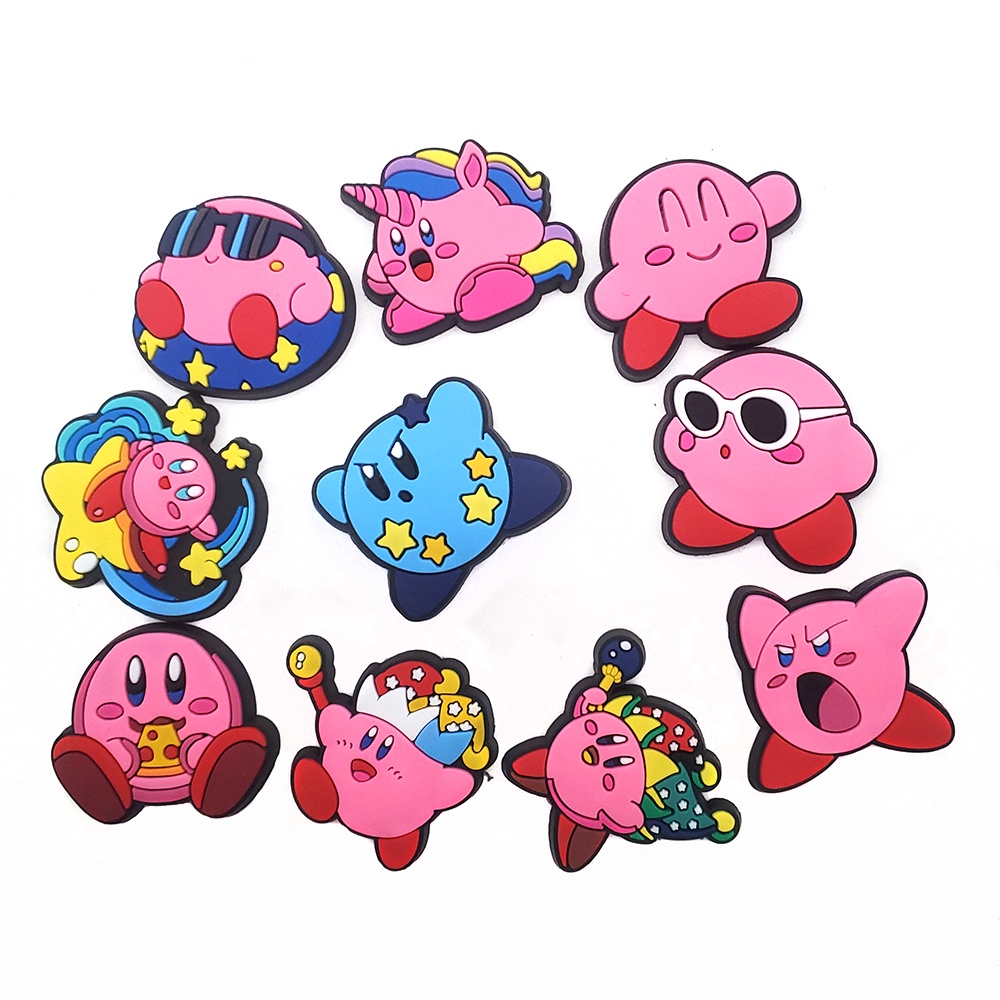 Charms Crocs Bentuk Sepatu Kirby anime Untuk Dekorasi Pesta Pria Dan Wanita