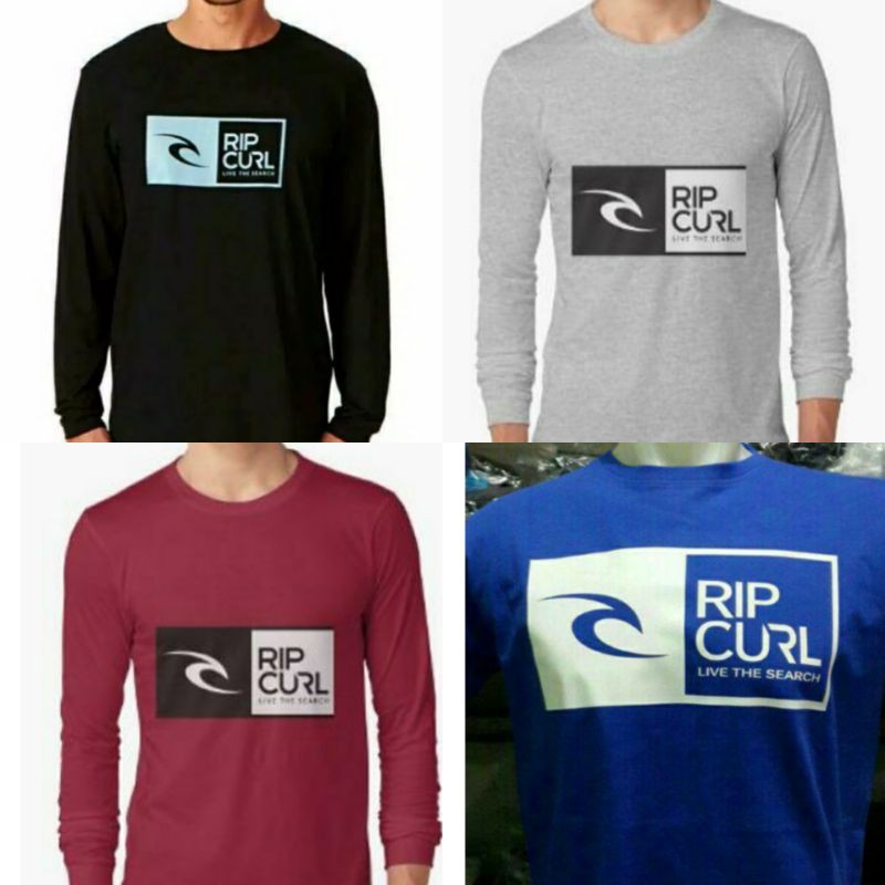 kaos ripcurl murah lengan panjang t shirt ripcurl hitam