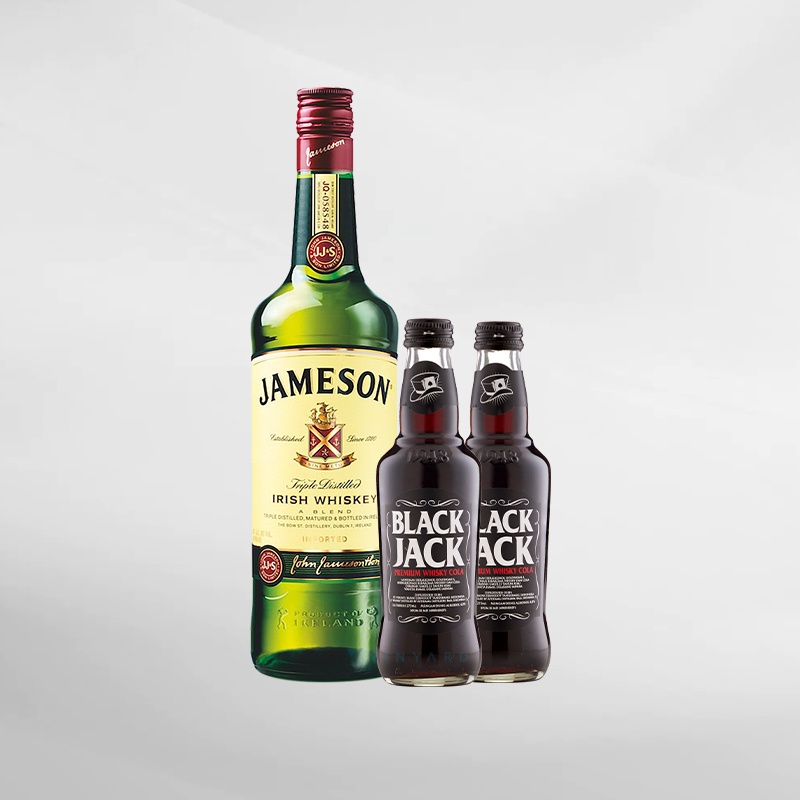 Promo Bundling Jameson 750ml + 2 Botol Black jack Cola 275ml ( Original &amp; Resmi By Vinyard )