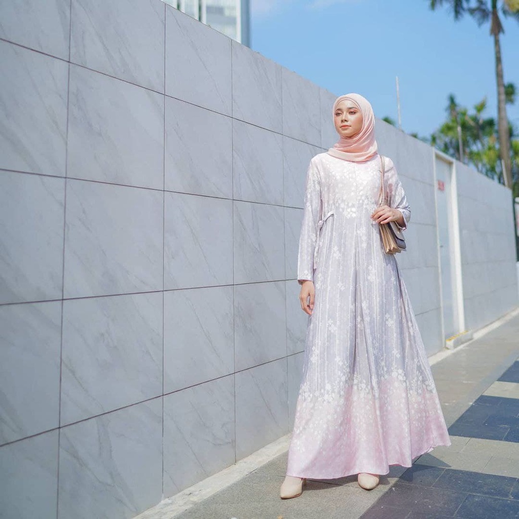 Gamis Raline Syah  - Gamis Maxmara Lux Premium Dress Wanita Party Dress Fashion Kekinian Muslim Kekinian LD 110 cm