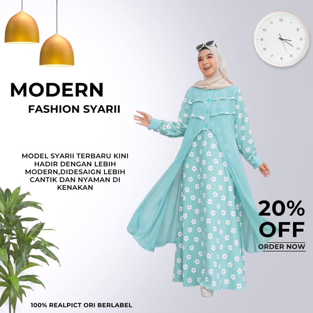 GAMIS TERBARU ORI VENYTA Motif BUNGA Syakila ceruty