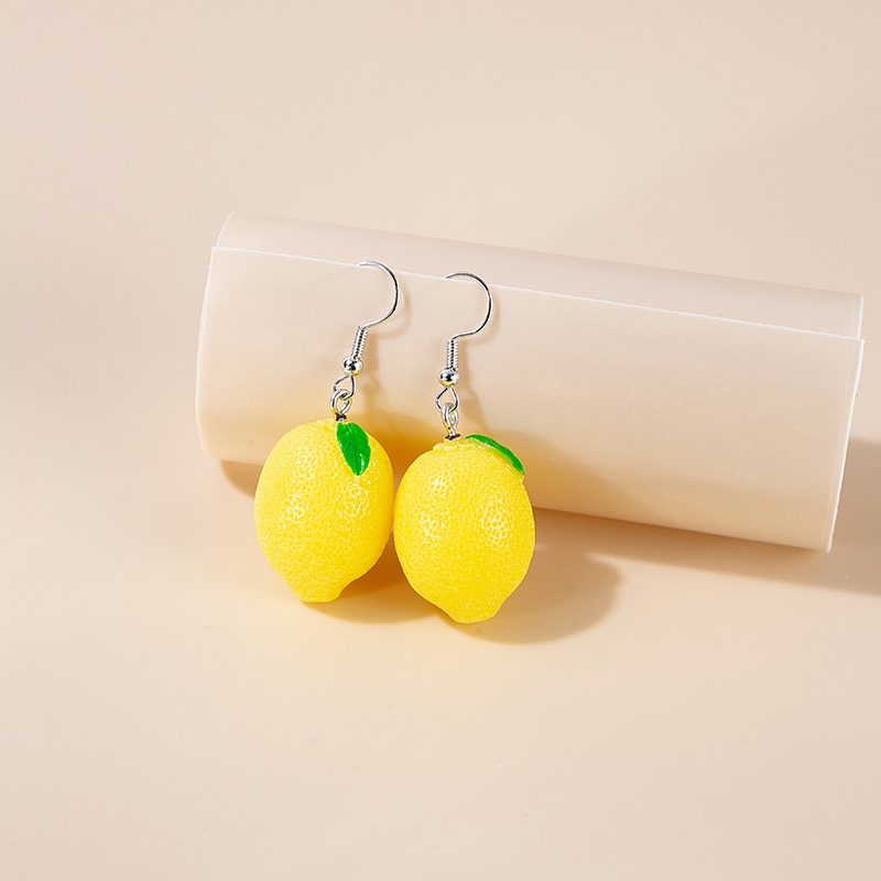 Anting Desain Kartun Buah Pisang Lemon Kentang Mangga Gaya Korea