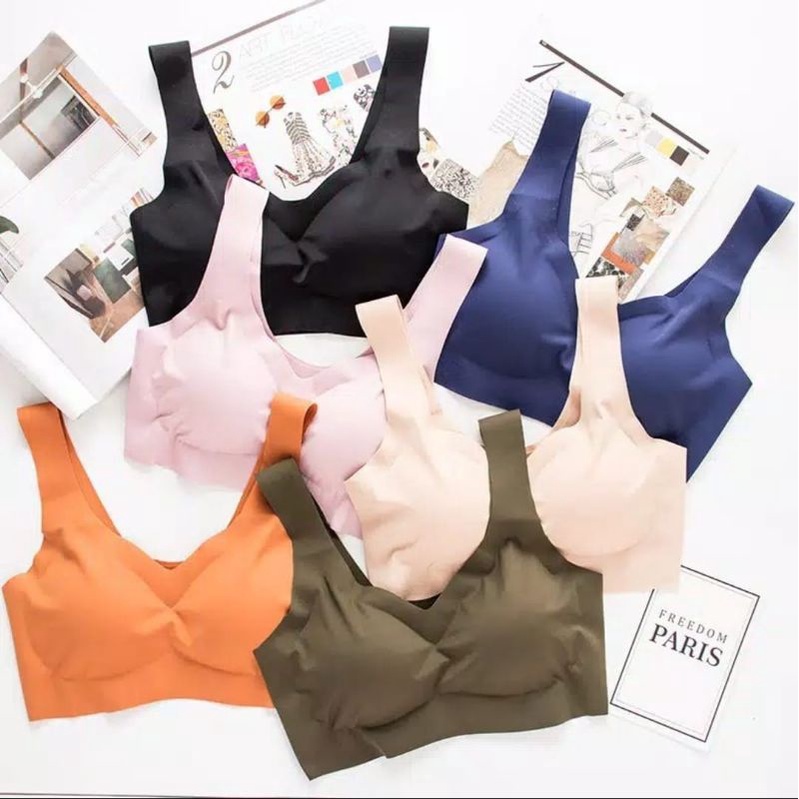 JAPAN ZERO FEEL SEAMLESS BRA POLOS TANPA KAWAT ELASTIS NYAMAN DIPAKAI