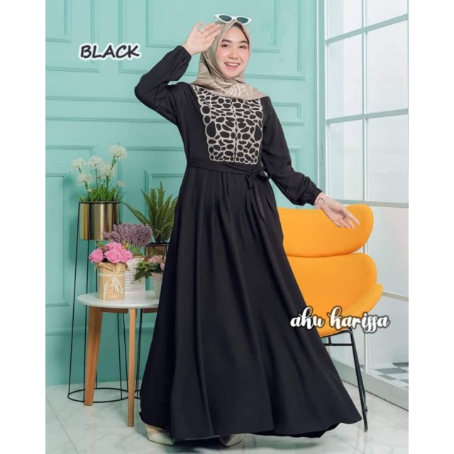 GAMIS CANTIK ERINA BORDIR ORI AKU KARISSA DRESS MUSLIMAH TERBARU BEST SELLER OOTD WANITA KEKINIAN