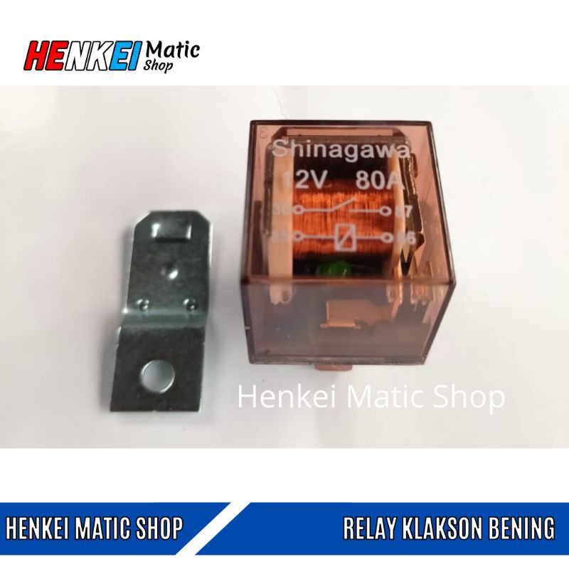 Relay Lampu Klakson Kaki Bening 4 80A 12 Volt Transparan