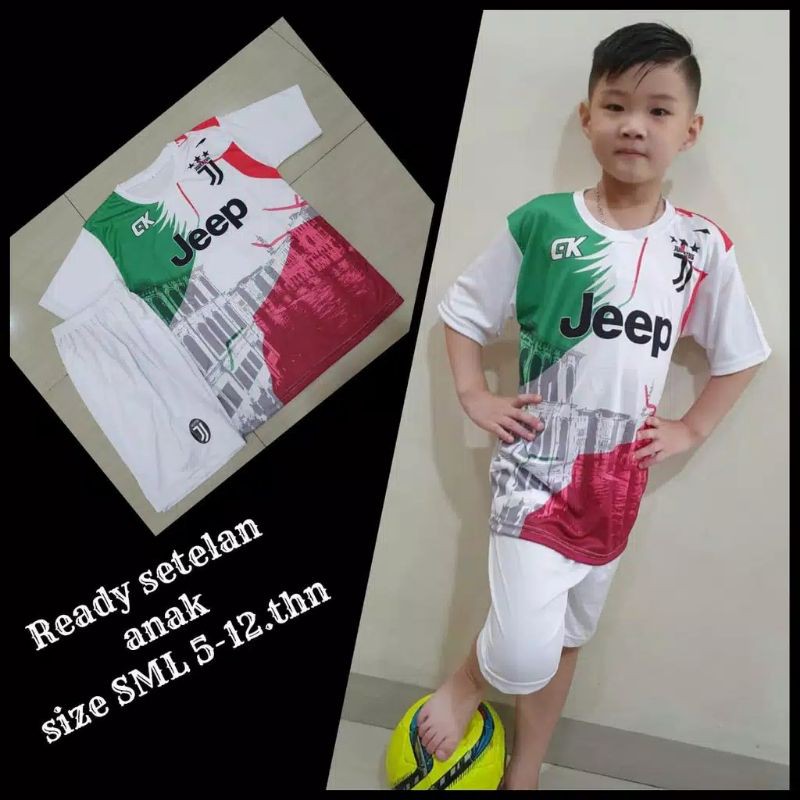 SETELAN BAJU BOLA ANAK/SETELAN KAOS BOLA ANAK SML/JUVEE