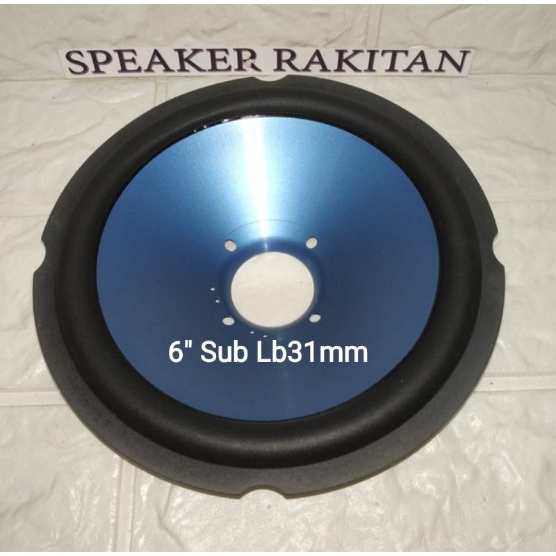 Daun Speaker Subwoofer 6 inch Polyphane .2pcs