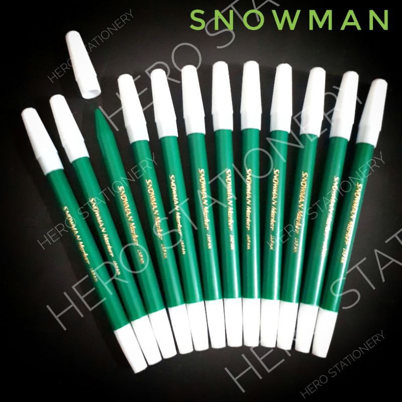 

Spidol snowman marker hijau green . 12 unit
