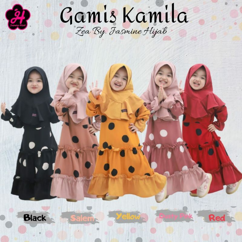 Pakaiam & Set Muslim Anak Perempuan Gamis Anak Kamila Series Zea
